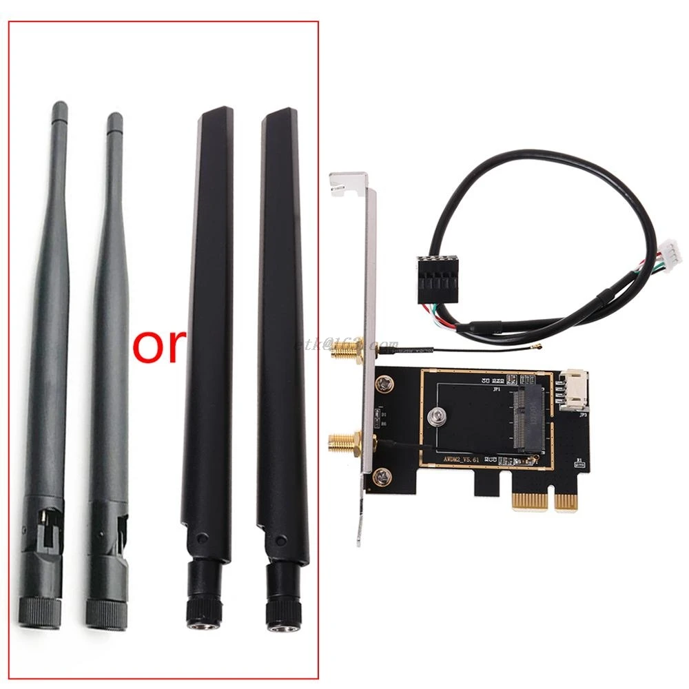 M.2 К конвертер PCI-E Настольный Беспроводной Wi-Fi Bluetooth сетевая карта плата адаптера |