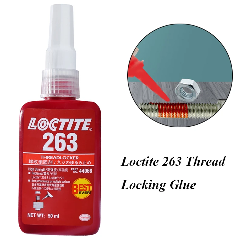 

High Strength Viscosity Loctite 263 Glue Thread Locking Agent Sealing Adhesive High Temperature Oil Resistant Screw Sealant 50ml