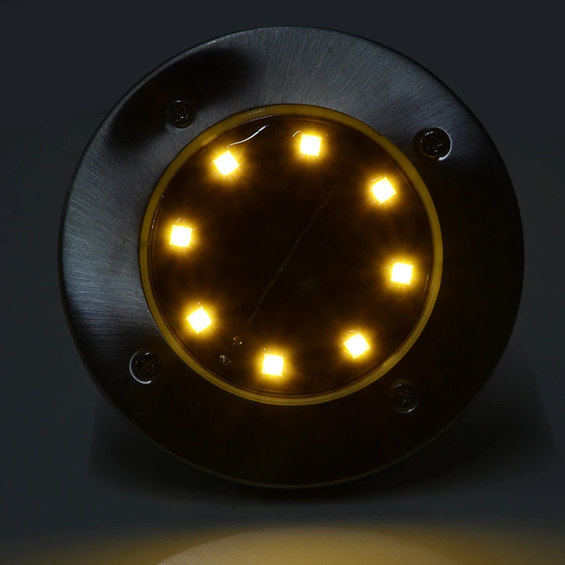 

4pcs LED Ground Lights Solar Power Garden Underground Lights Floor Decking Outdoor Lawn Lamp For Garden Yarn Path Lighting