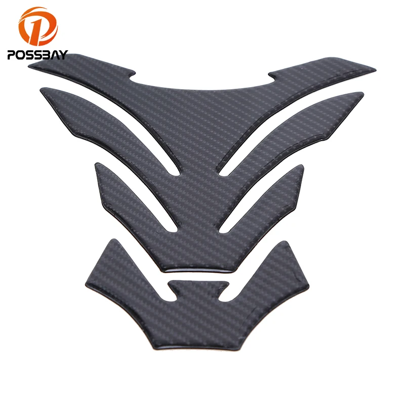 Наклейка на мотоцикл POSSBAY из углеродного волокна наклейка бензобак топливный бак
