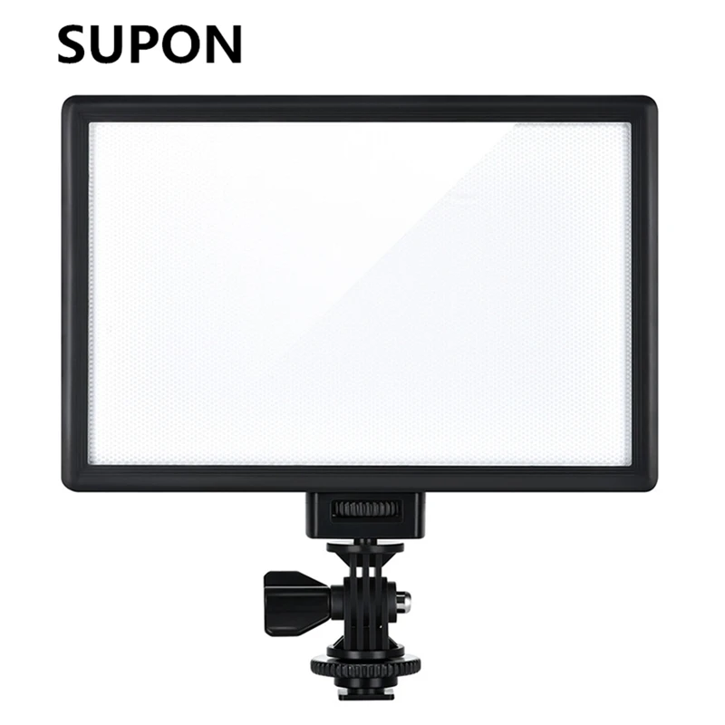 SUPON L122T светодиодный светильник для видео ультра тонкий ЖК-дисплей двухцветный и затемненный DSLR студийный светодиодный светильник лампа панель для камеры DV видеокамеры