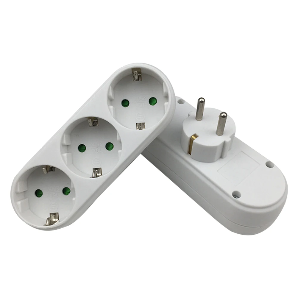 

2021 Portable European Conversion Plug 1 to 2 /1 to 3 /1 to 4 Way Socket Adapter EU Standard Power Adapter 16A 250V EU Plug