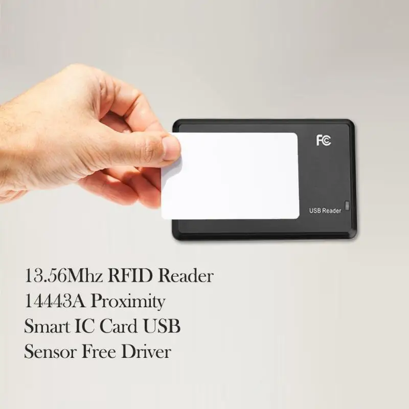 13 56 МГц/125 кГц RFID считыватель 14443A/EM4100 бесконтактная смарт карта IC USB сенсор