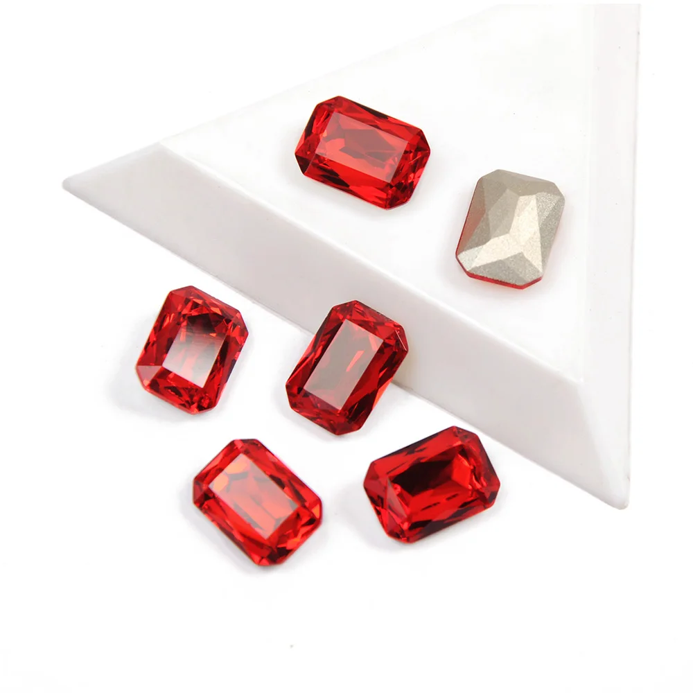 

YANRUO 4627 Top Fancy Стразы Octagon Shape Lt. Siam Color Стразы Glass Diamond Design DIY Nail Art Decoration