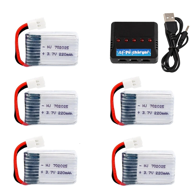 3,7 V 220mAh Lipo аккумулятор и зарядное устройство для 3,7 v аккумуляторная батарея для X4 X11 X13 RC Дрон Квадрокоптер запасные части 702025 - Цвет: Burgundy
