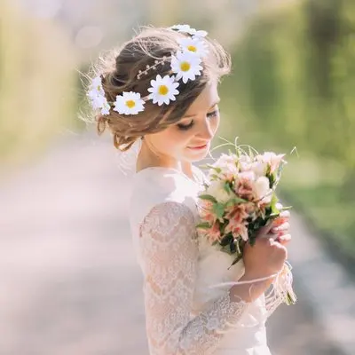 Женский элегантный головной убор в форме гирлянды праздничный стиль 11 хризантем