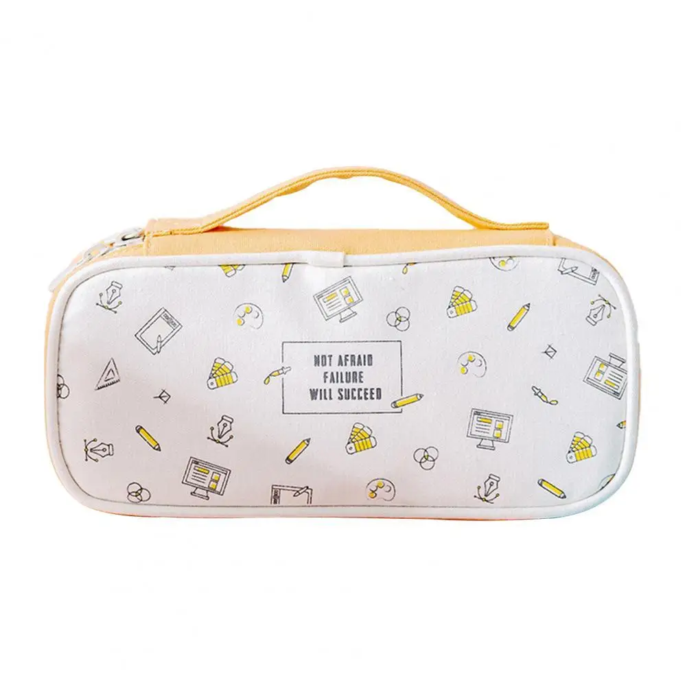 

Storage Pouch Portable Multifunction Canvas Large Capacity Pencil Bag for Stationery Office Pencil Cases For School Supplies