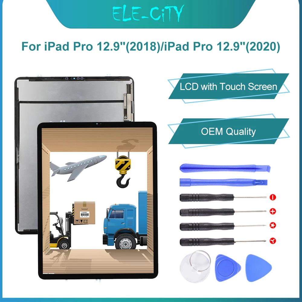 

ЖК-дисплей для iPad Pro 12,9 2018 A1876 A1895 A2232 A2229 в сборе 12,9 2020 с сенсорным экраном и дигитайзером в сборе
