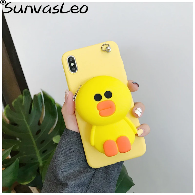 Для samsung Galaxy M серии J3 Star J7 Crown J3 J7 3D кошелек с мультяшным животным Мягкий силиконовый чехол задняя крышка для телефона со стразами