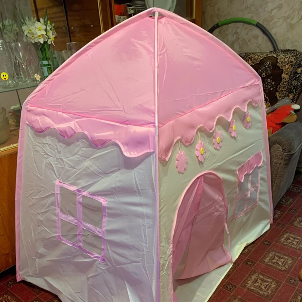 Детская игровая палатка детская для дома и улицы Замок принцессы складные кубики