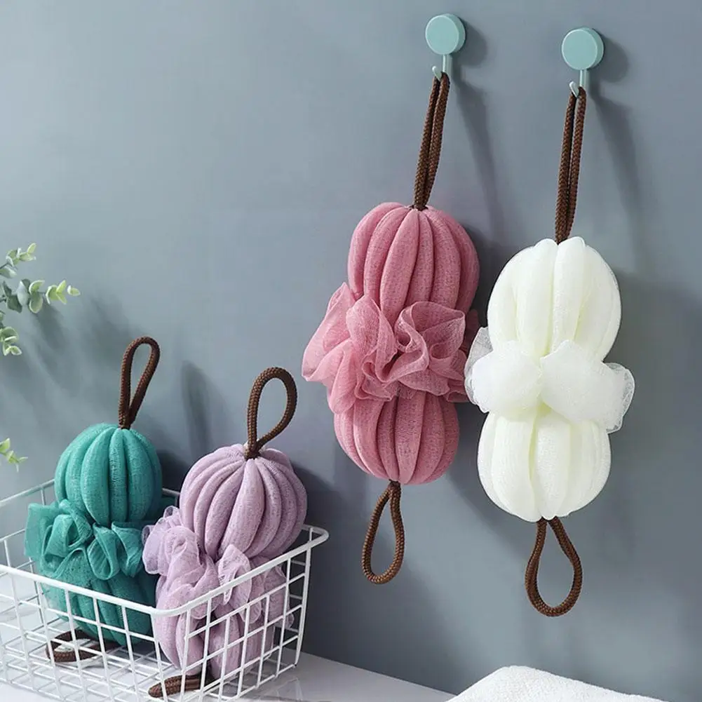 

Adult Bath Sponge Flower Pull Back Scrubber Long Foam Bath Body Scrubber Scrub Brush Bathing Towel Shower Bathroom Ball I1y5