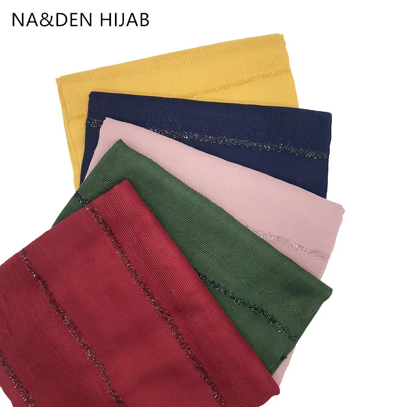 Новинка блестящий длинный глушитель исламский шарф женские шарфы с мерцающим