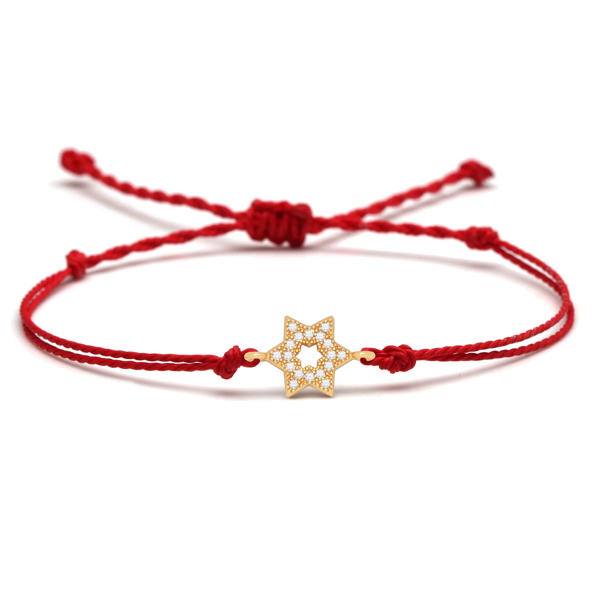 Белый кубический цирконий Кристалл еврейские звезды очаровательный браслет