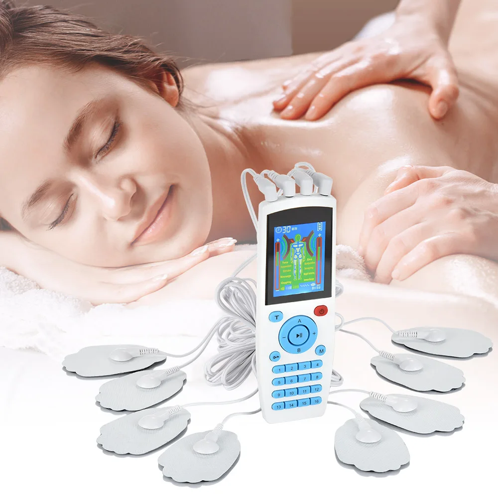16 Modes TENS Therapy Massager 4 Output Electric EMS Nerve Muscle Stimulator Digital Pulse Low Frequency Physiotherapy |