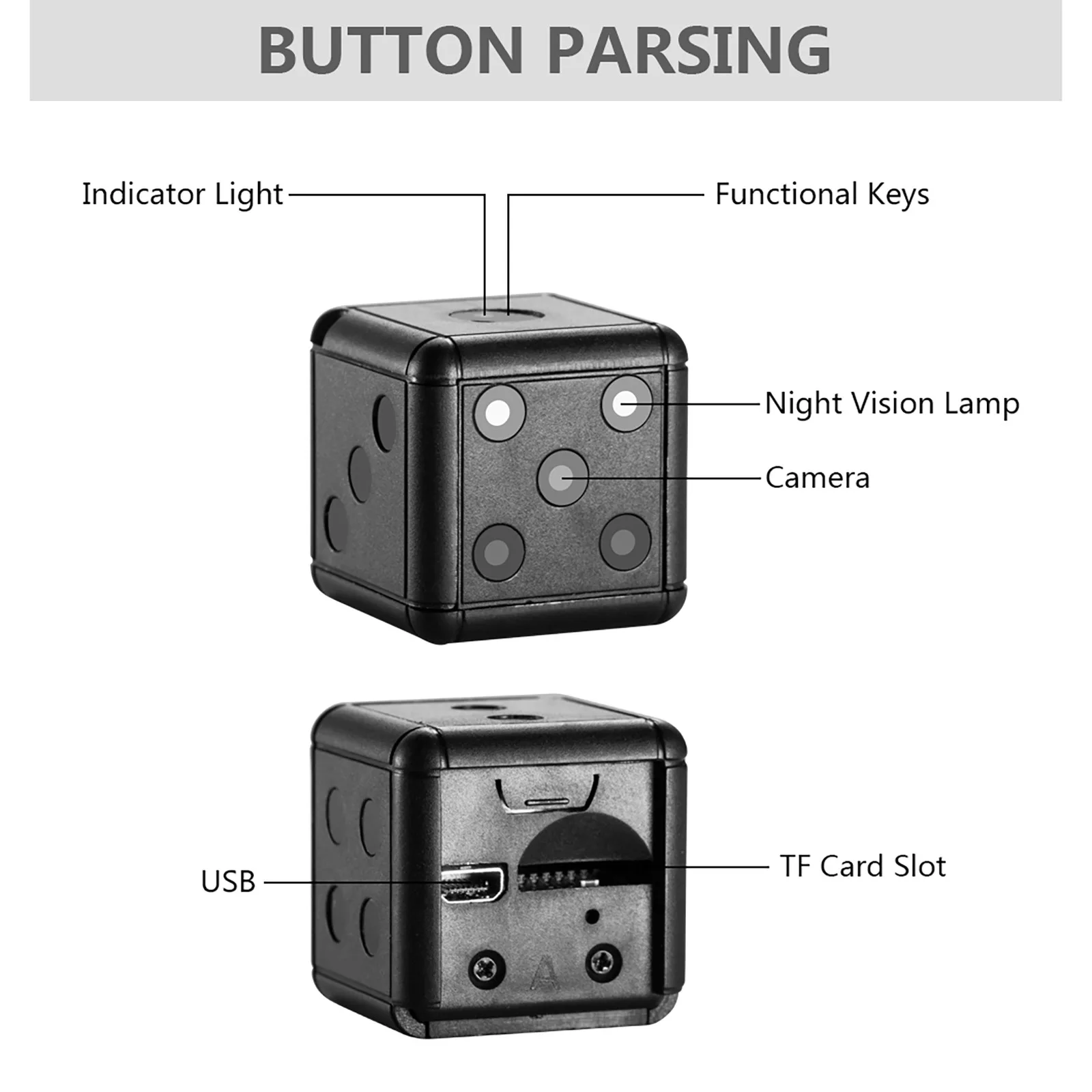 

SQ16 1080P HD Mini Camcorder Micro Camera Night Vision Motion Detection DVR Video Voice Recorder Motion Video Surveillance