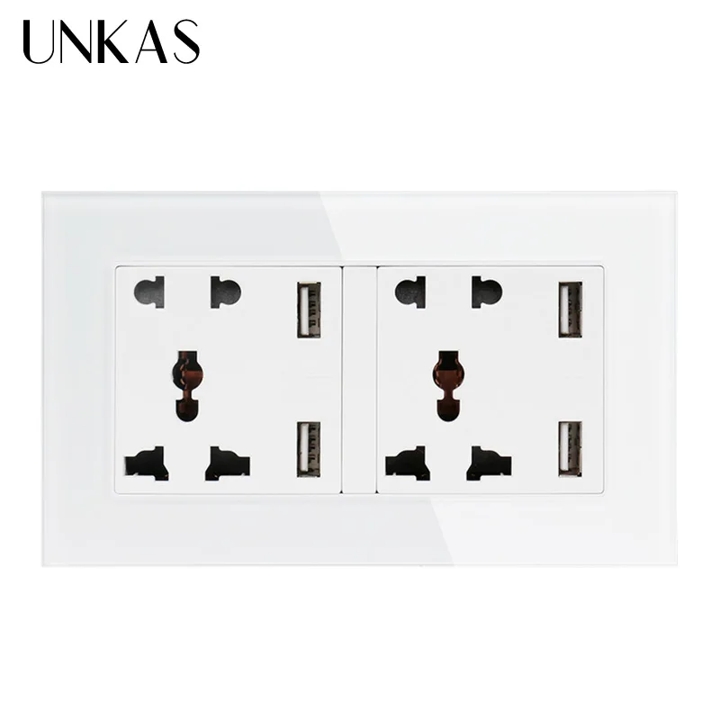 Розетка настенная универсальная с 5 отверстиями и 4 USB-портами | Обустройство дома