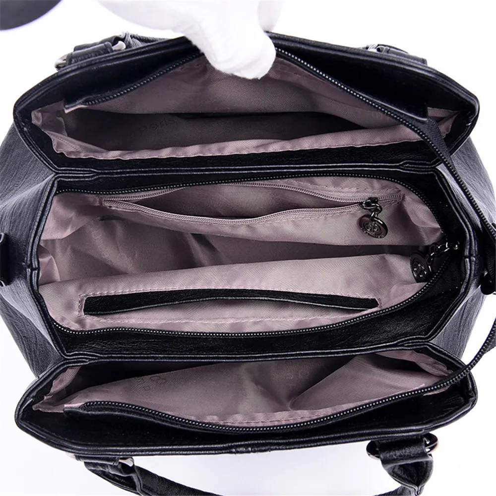 

New Small Tote 3 layers leather luxury handbags women bags designer ladies hand crossbody bags for women 2018 sac a main femme