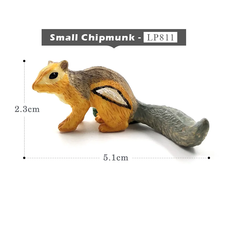 Small Chipmunk Имитация белки, слона, попугая, Wombat, фигурка животного, домашний декор, миниатюрное украшение для сада в виде Феи, аксессуары, фигурка - Цвет: Small Chipmunk