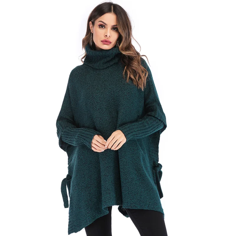 

2020 new large women's high neck sweater loose sweater women's sweater