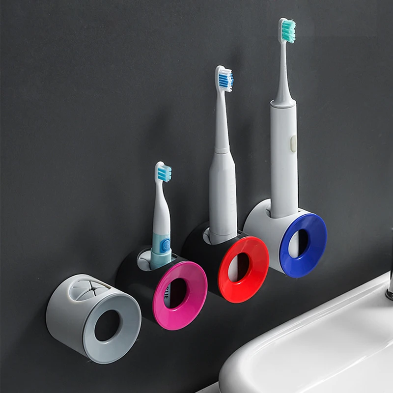 

Electric Toothbrush Holder Wall Self-adhesive Families Toothbrush Stand Rack Wall-Mounted Hooks Storage Bathroom Accessories