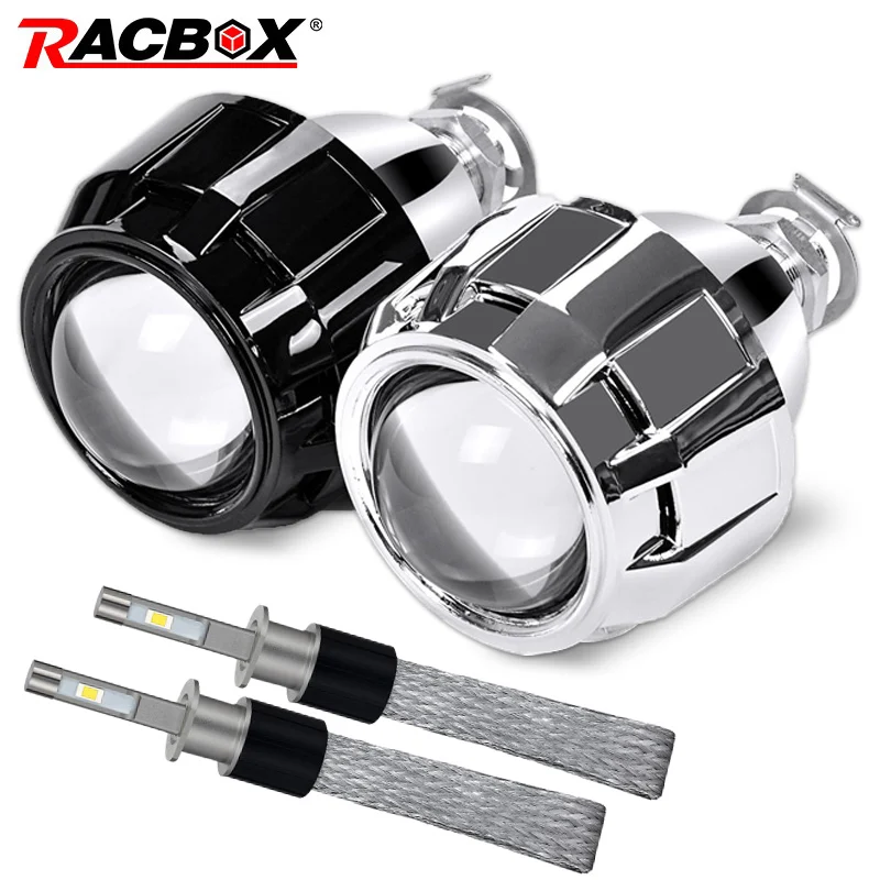 RACBOX 2 5 дюймов HID проектор фары линзы с H1 Светодиодные лампы дальнего и ближнего