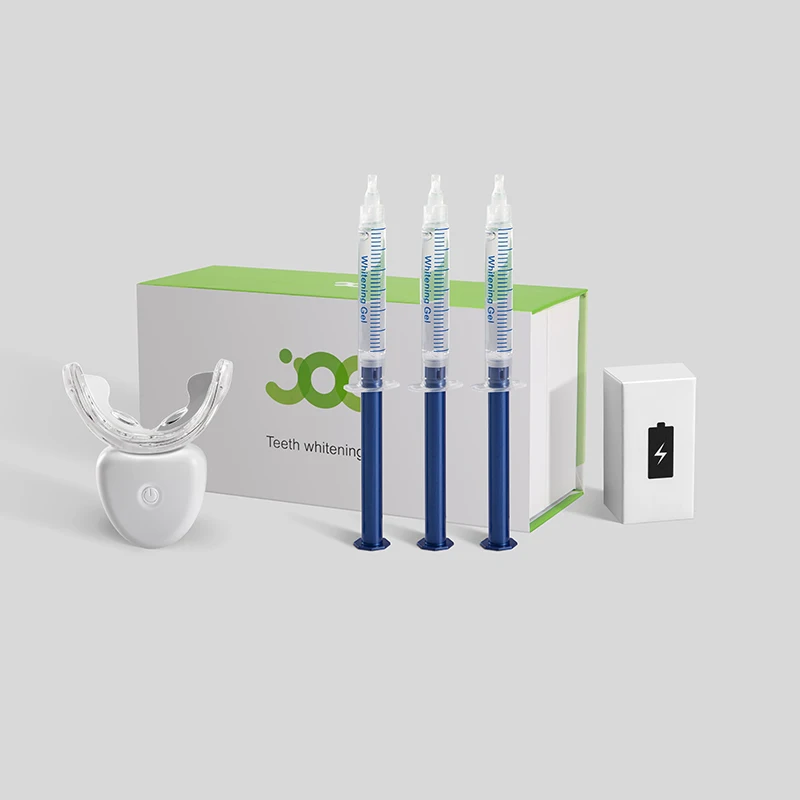 

Home Use Teeth Whitening Kit with Led Light Professional Dental Bleaching Gel Kits Safe Tooth Bleaching Tools with Luxury Box