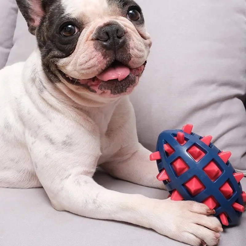 

Dog Chew Toys Ball Pet Interactive Bite Resistant Squeaky Rubber Chewing Toy Large Dogs Tooth Cleaning Ball Toy Accessories