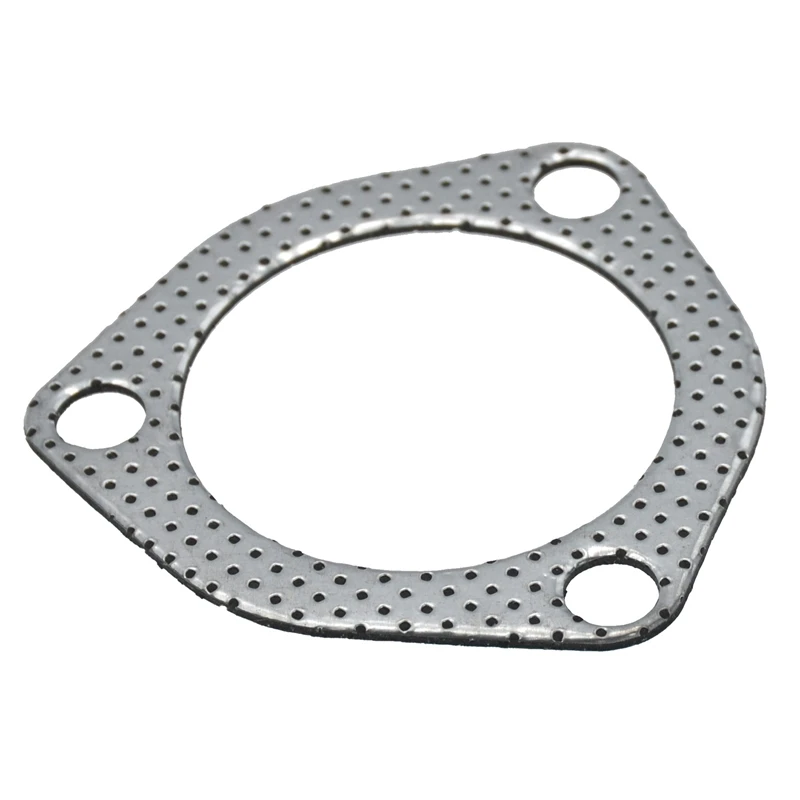 3PCS Easy Install Car Triple-cornered 3 Bolt High Exhaust Gasket Flange 2.5 Inch |