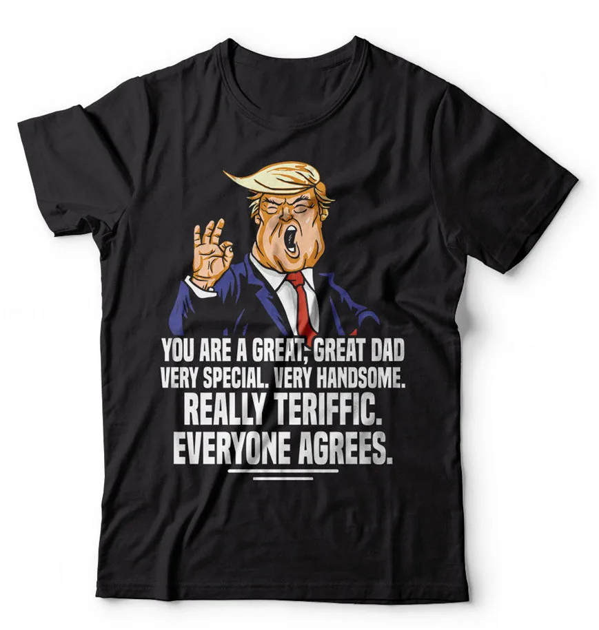 Футболка на День отца Дональда Трампа подарок для папы забавный день идея