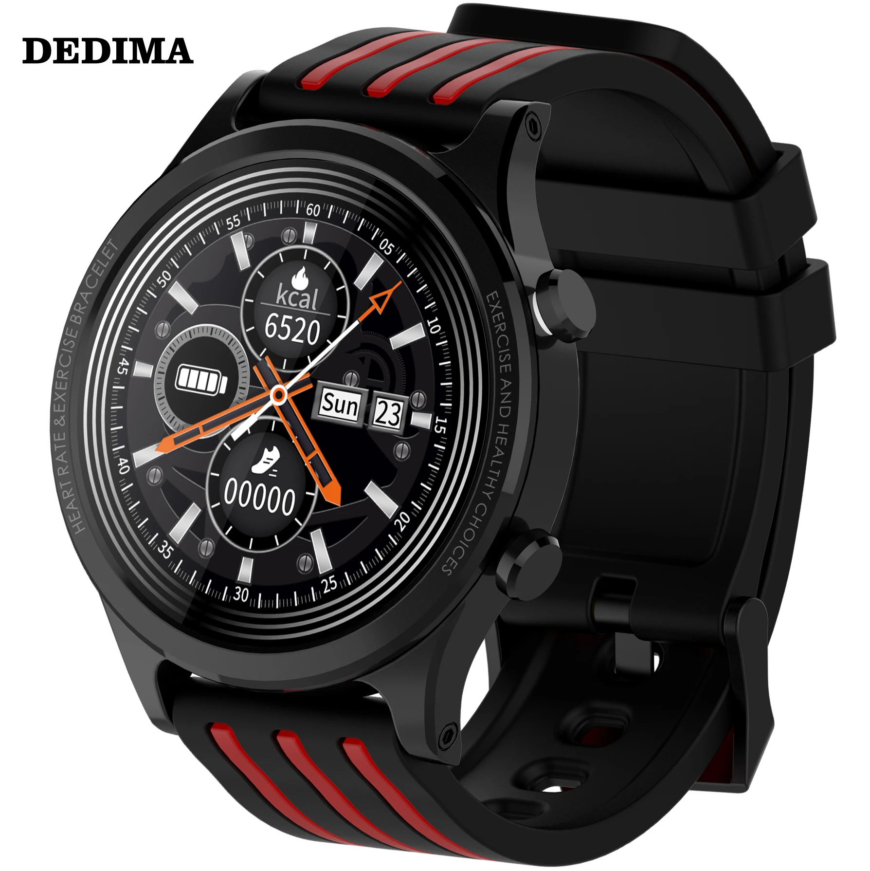 DEDIMA 2021  fashion Full circle touch screen Mens Smart Watches IP68 Waterproof Sports Fitness Watch Luxury Smart Watch for men