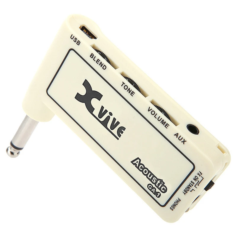Xvive GA1 Classic Rock Mini Portable Rechargeable Electric Guitar Plug Headphone Amp Amplifier | Музыкальные инструменты