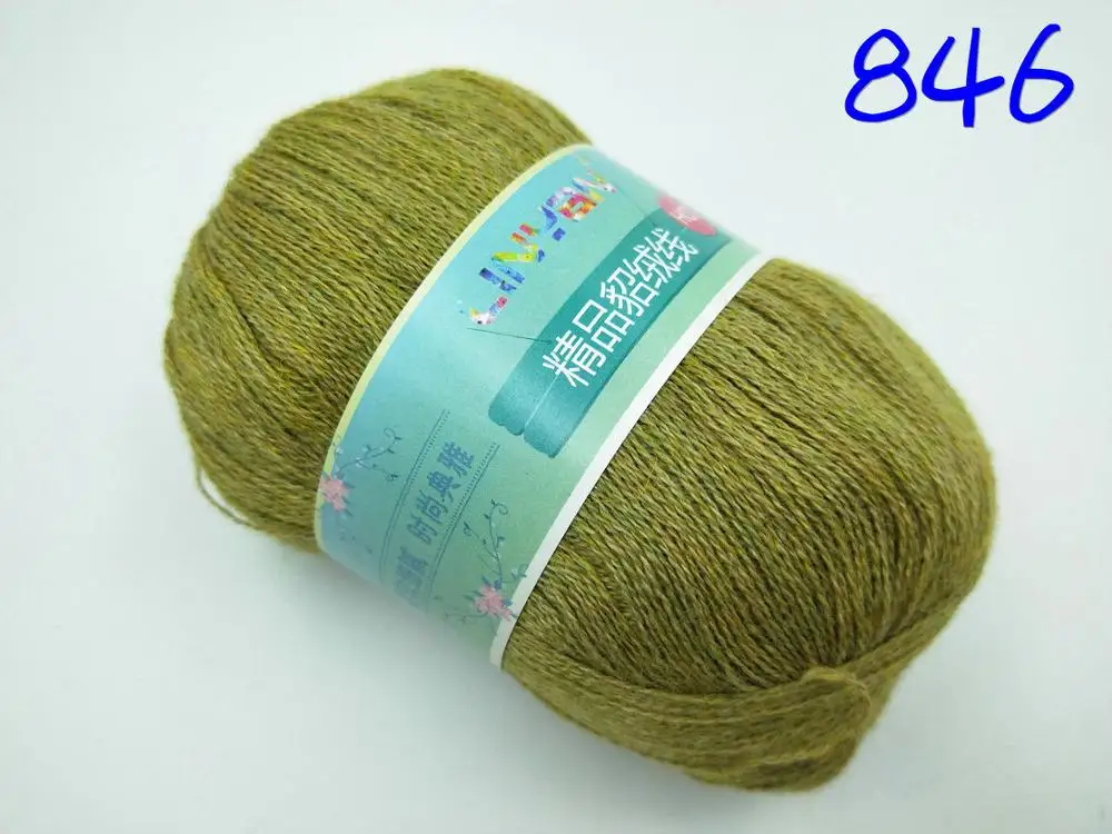 color 846 250 г/лот пряжа для вязания и вязания крючком ручная вязка и вязание крючком Айсберг норковая ворсистая нить, норковая Шерсть Ручная ткацкая линия ZL3288 - Цвет: color 846