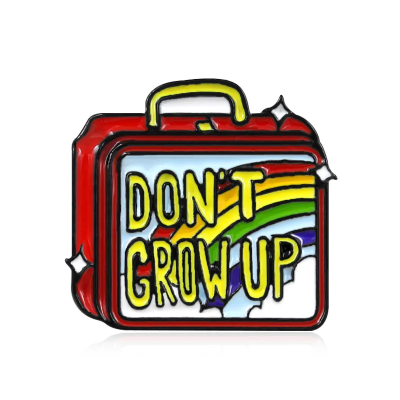 

Creative Dream Color Suitcase Enamel Pins Carrying Dreams And Walking Around The World Collection Commemorative Badge Brooch