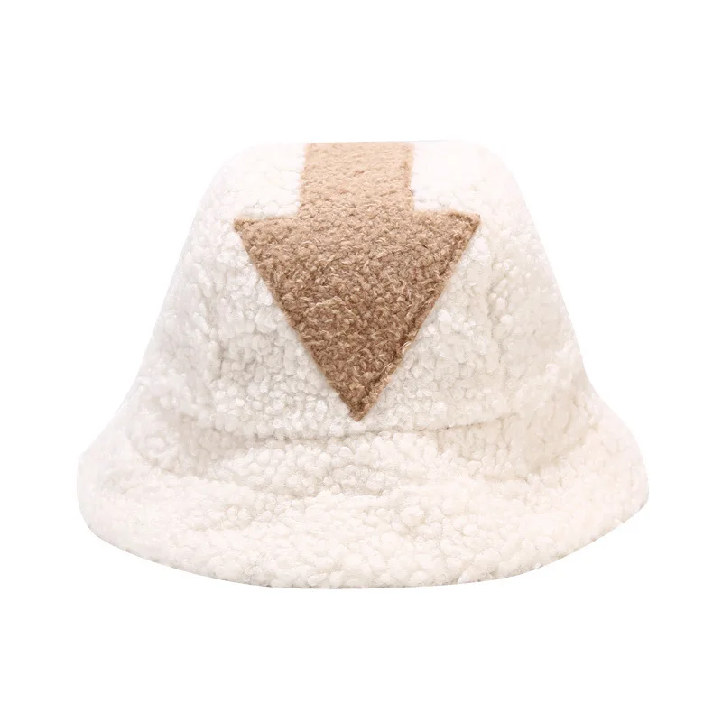 

2021 New Simple Female Fisherman Hat Women's Autumn Winter Warm Hat Arrow Lamb Wool Fisherman Hat for Women Girl панама женская