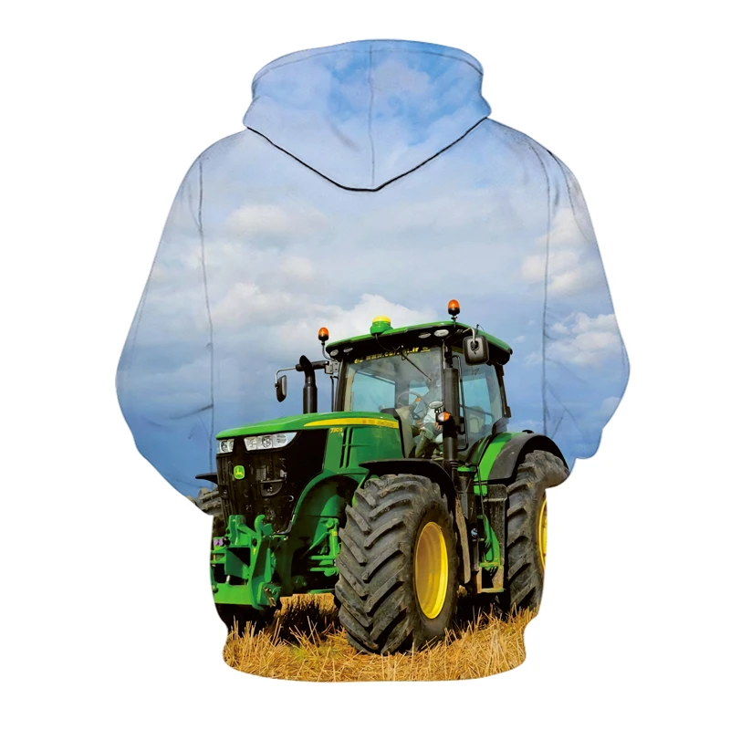 

3D Car Hoodie Boy's Top Jacket Sweatshirt Tractor Kids Car Sweatshirt Children Toy Harajuku Truck Cartoon Hoody Hoodies