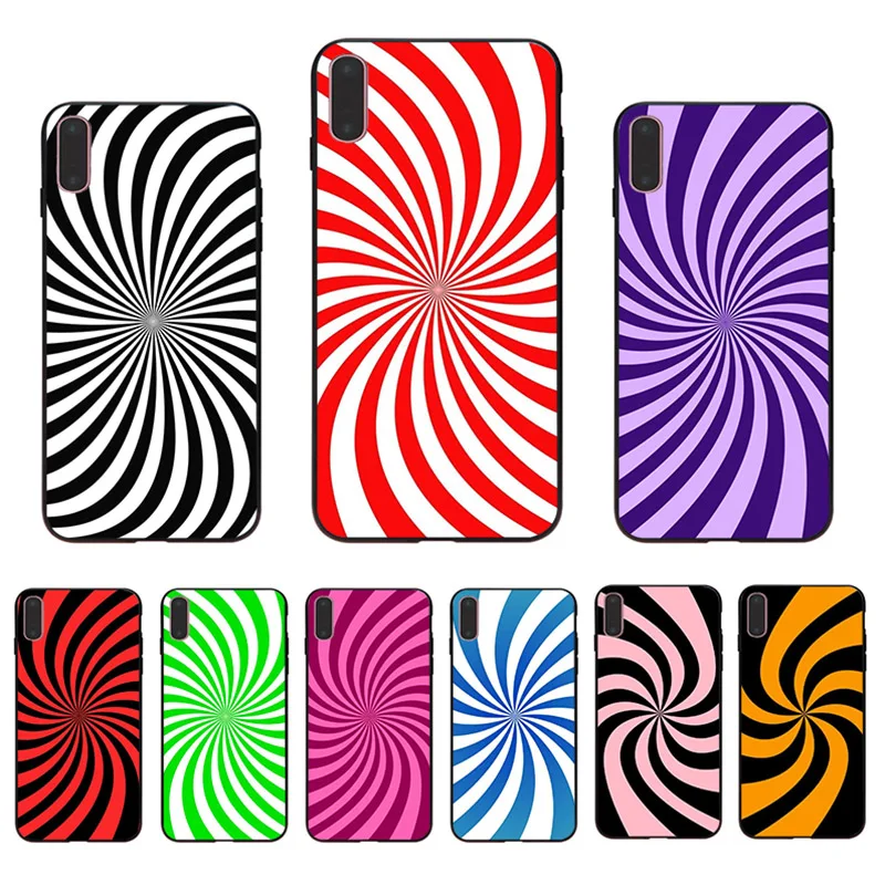 

Spiral Backgrounds Print Mobile Phone Case For Iphone SE 2020 XS 13 11 Pro Max 12 Mini Shell 6 6S 7 8 Plus X XR 10 5S Hard Cover