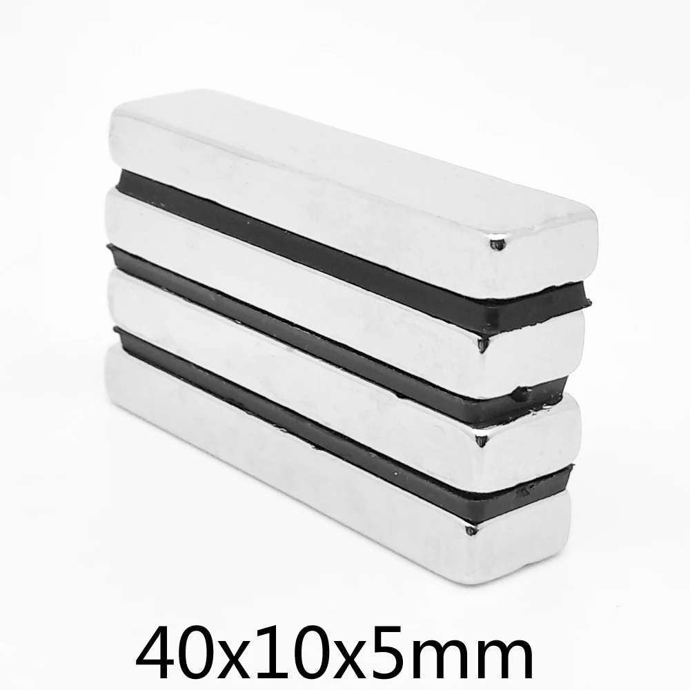 

2/5/10/15/20 шт. 40x10x5 мм Блок Сильный редкоземельный магнит N35 большой прямоугольный Неодимовый Магнит лист 40x10x5 40*10*5
