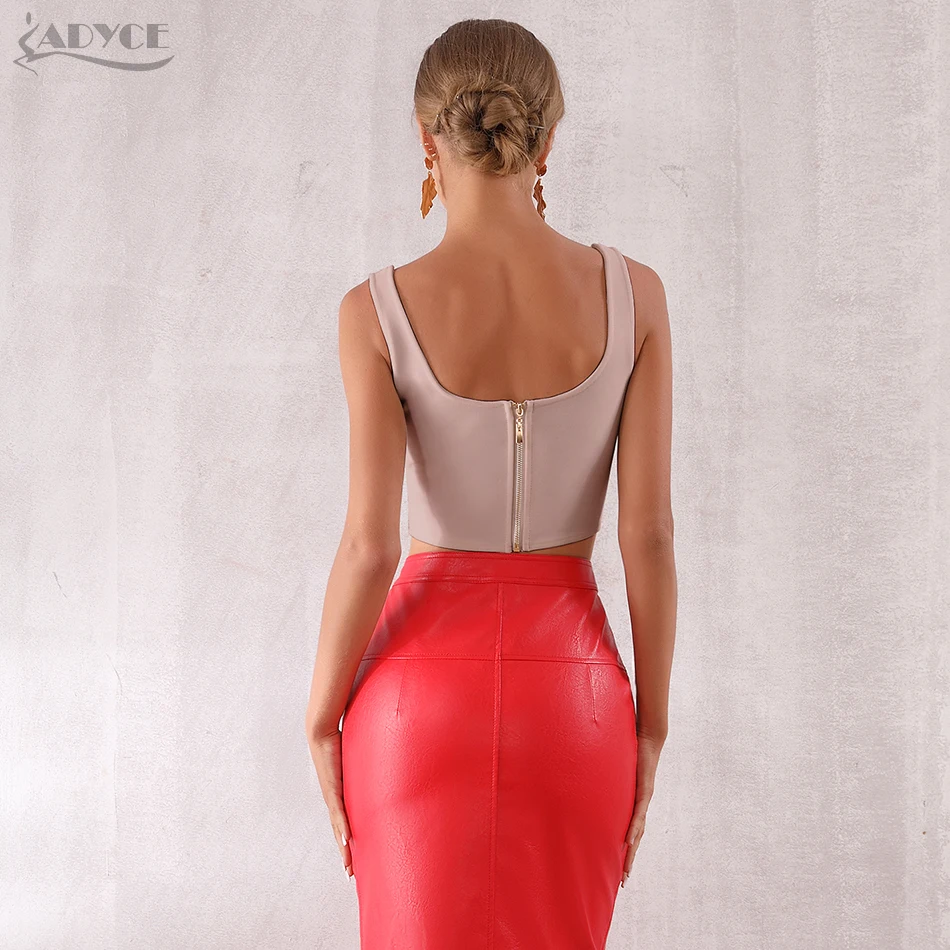 Женский облегающий Топ ADYCE Блузка знаменитости модельный короткий топ жилет