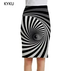 Женская юбка в полоску KYKU, черно-белая элегантная офисная юбка в стиле аниме