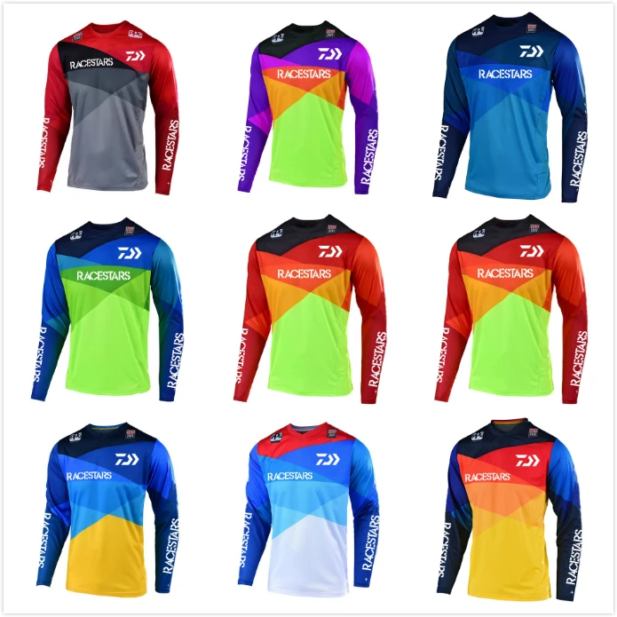 

RACESTARS Motorcycle Jersey Maillot Ciclismo Racing Air ATV MTB DH MX Bicycle Cycling Bike downhill fit quick dry ice cold feel