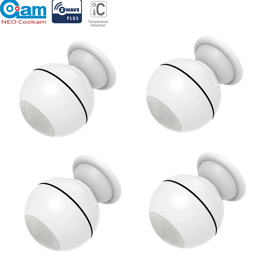 NEO COOLCAM 4 шт./лот NAS PD01Z Z wave Pus PIR датчик движения + LUX детектор температуры домашняя