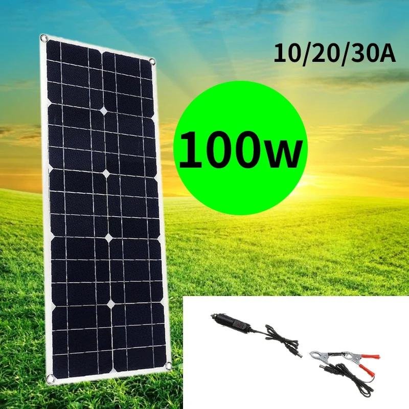 100W 18V Dual USB Автомобильное зарядное устройство Панели солнечные Батарея Зарядное