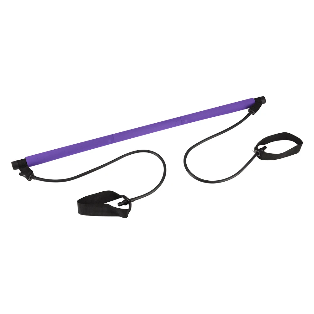 

Removable Sports Body Building Training Bar Yoga Pilates Stick with Resistance Band Exerciser Equipments Gym Training