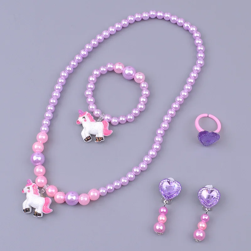 Ювелирные изделия для маленьких девочек Ожерелья Эльза Ана Детские аксессуары