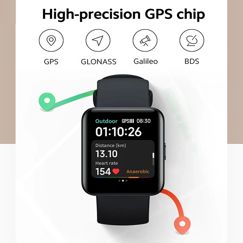 Умные часы Xiaomi Redmi Watch 2 Lite с HD дисплеем 1 55 дюйма GPS магнитной зарядкой | Электроника