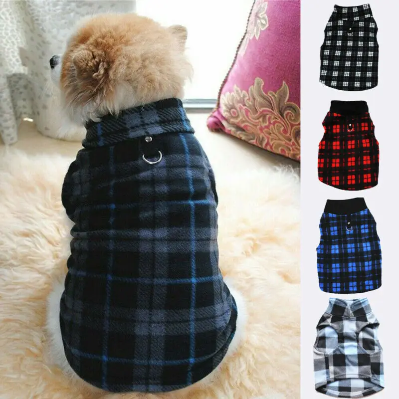 Новинка 2020 популярное пальто для питомцев флисовая клетчатая куртка собак