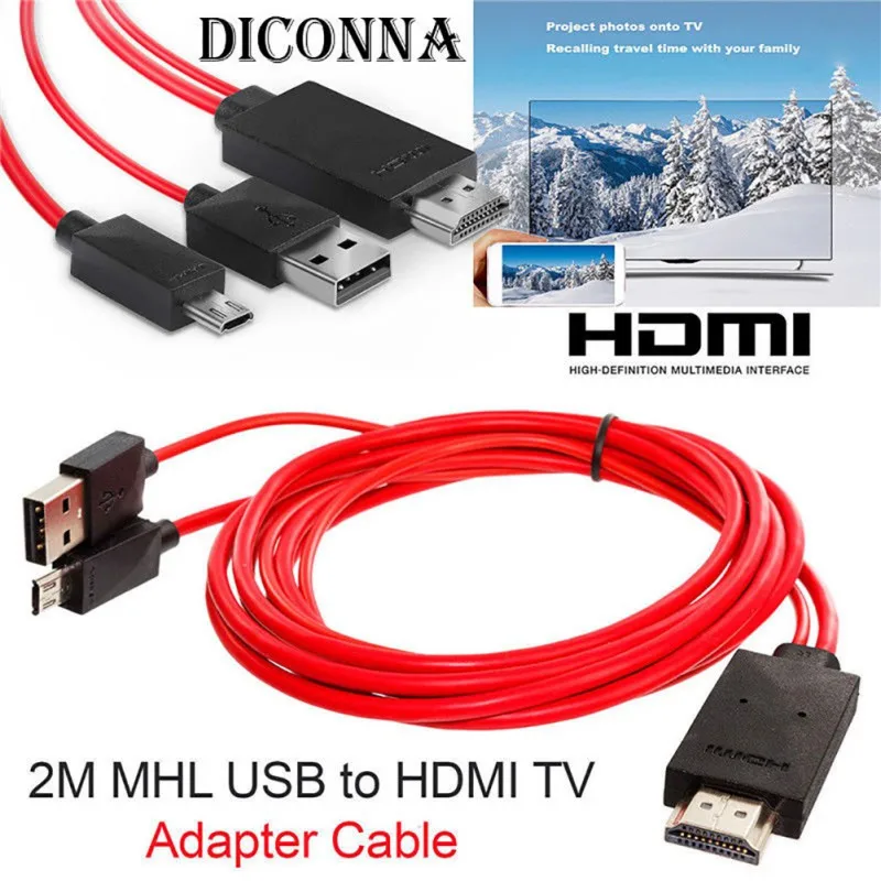 Адаптер Прямая поставка MHL к HDMI Micro USB 1080P HD TV кабель адаптеры для Samsung S3 S4 S5 note2 3 4