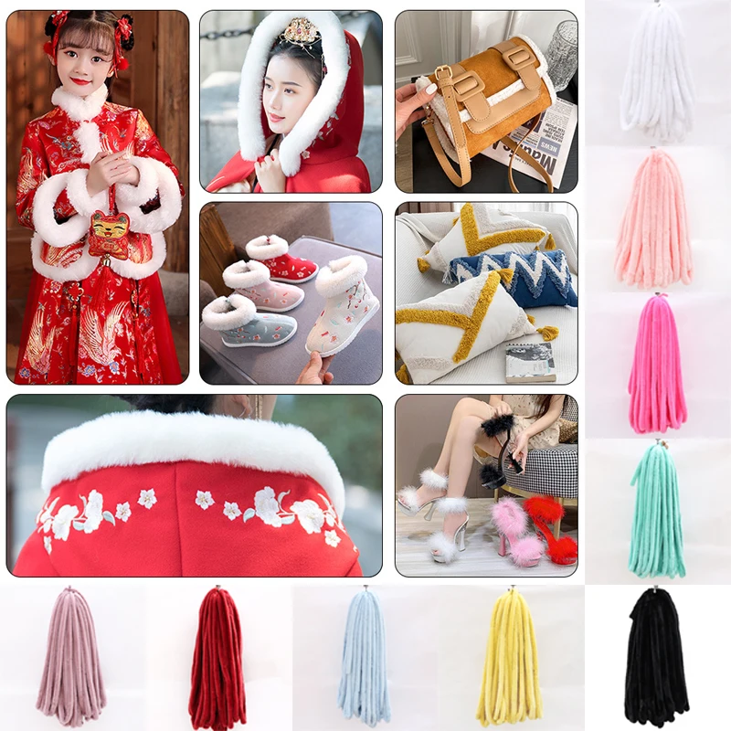 Лента из искусственного кроличьего меха 1 м | Дом и сад