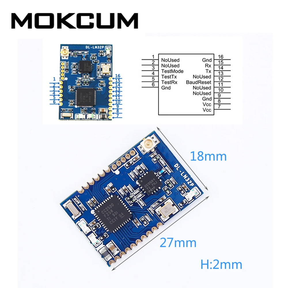 2 4G UART преобразователь беспроводной модуль приемопередатчика ZigBee 500M приемник
