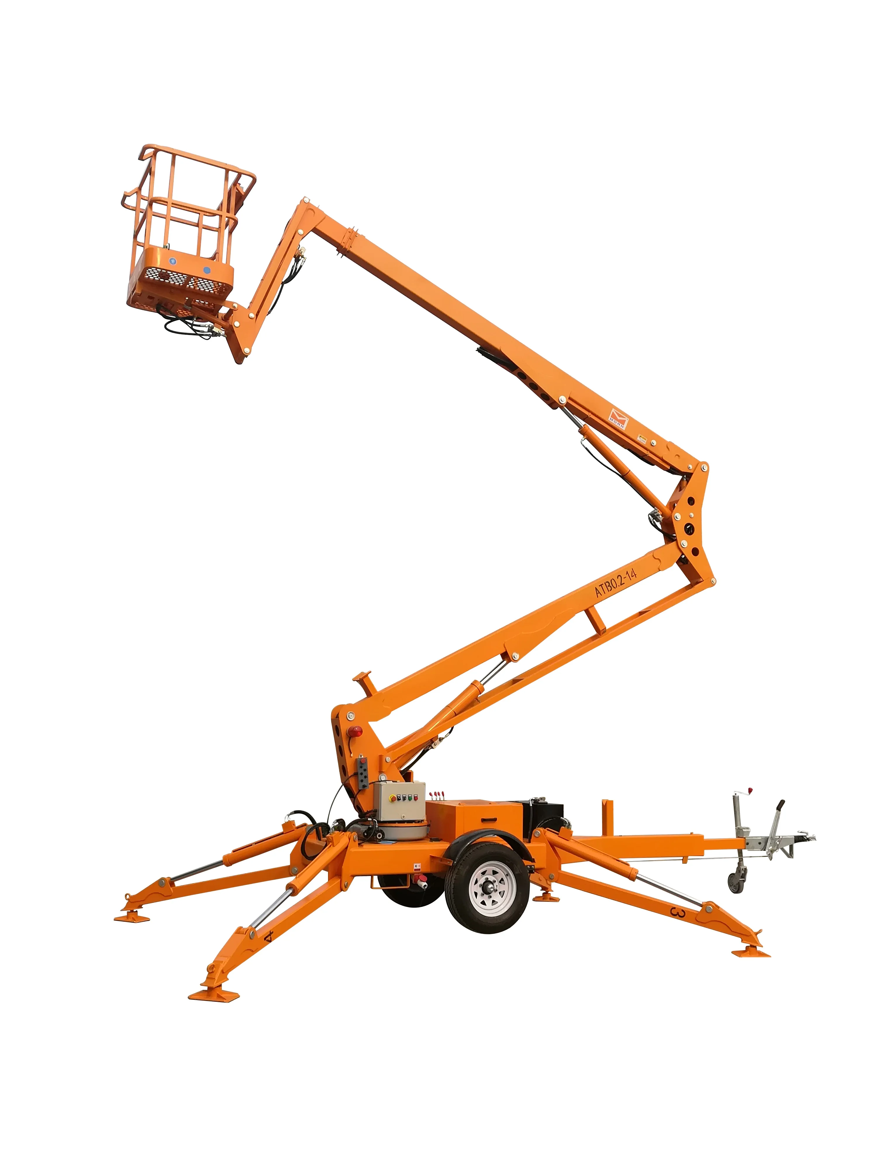 18m Articulated Hydraulic Trailer Boom Lift with Diesel Power |